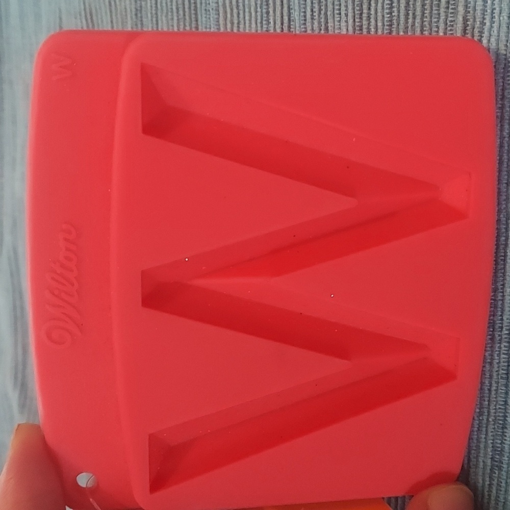 WILTON shape with fondant Letter "W"  Mold
